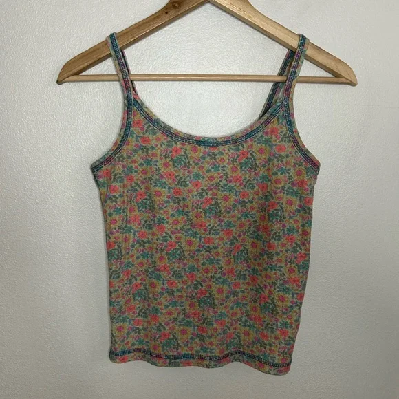 Natural Life Thermal Cami Tank Top Floral Patterned Size S Small - Picture 2 of 6